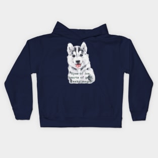 Cute Husky Puppy Sledge Dog Kids Hoodie